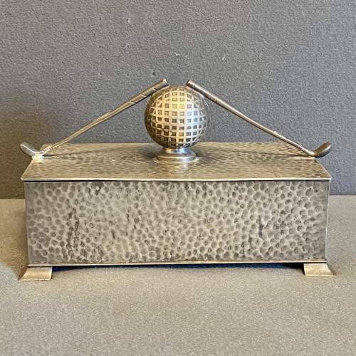 1920s Pewter Box of Golf Interest image-2