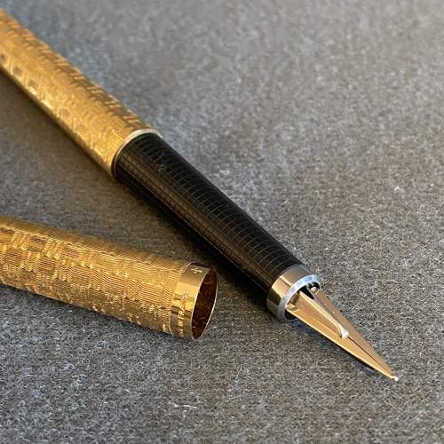 Rare Parker Vendrome Gold Plated Pen Set image-4