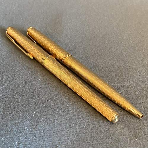 Rare Parker Vendrome Gold Plated Pen Set image-3