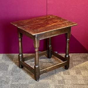Charles I Period Solid Oak Side Table