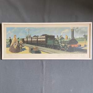 Original Railway Carriage Print Travel in 1850