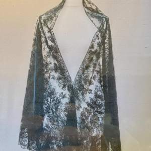 Early 19th Century Black Lace Shawl