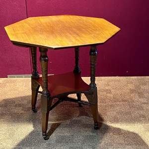 Aesthetic Movement Walnut Octagonal Occasional Table