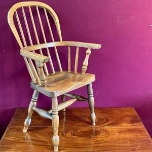Mid 20th Century Child’s Elm Beech Windsor Chair