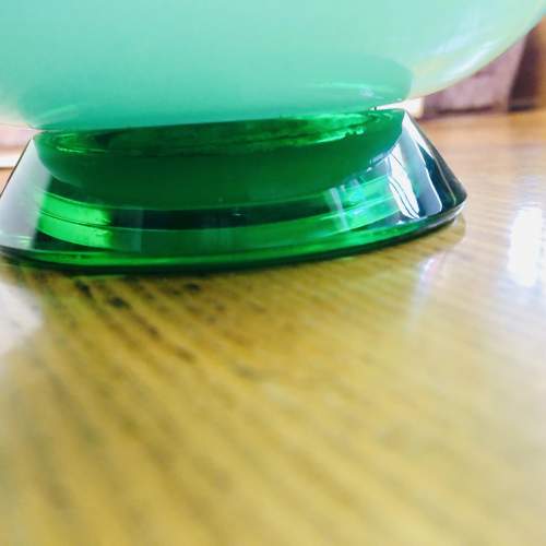 Opaline Jade Emerald Milk Glass Murano Bowl Signed by V Nason image-3