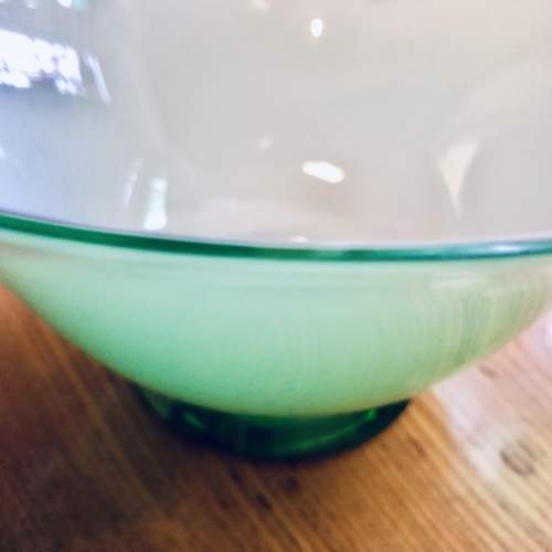 Opaline Jade Emerald Milk Glass Murano Bowl Signed by V Nason image-5
