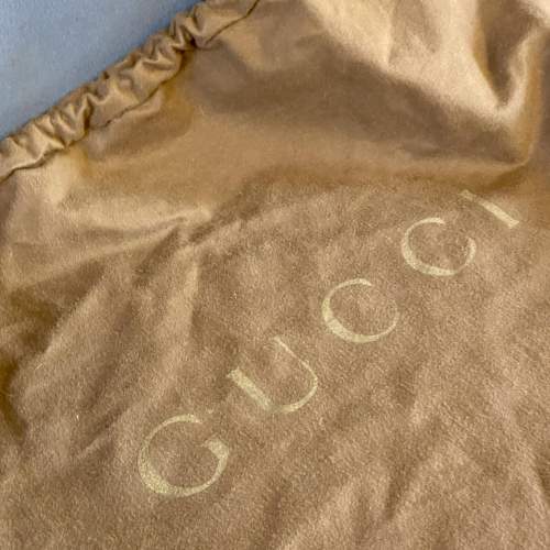 Gucci Double G Stamped Leather Bag image-6