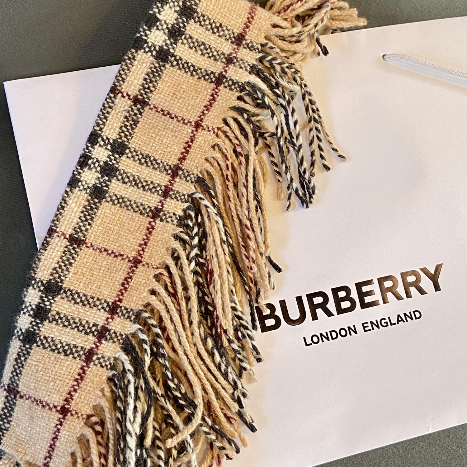 Burberry Merino Wool and Cashmere Tassel Scarf - Womens Vintage ...