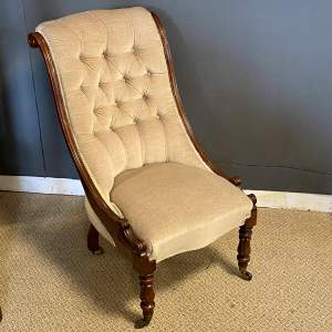 William IV Mahogany Button Back Chair