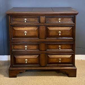 18th Century Oak Campaign Chest of Drawers