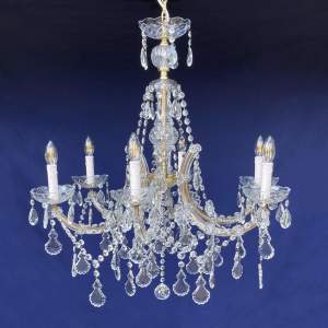 Six-Branch Maria Theresa Crystal Chandelier