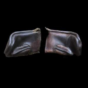 A Pair of 19th Century Country Made Hide Hedging Mittens