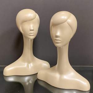 Pair of Vintage Swan Neck Display Busts