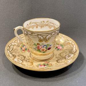 Mid 19th Century English Ceramic Cup and Saucer
