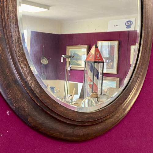 Victorian Oak Horse Shoe Shaped Mirror image-3