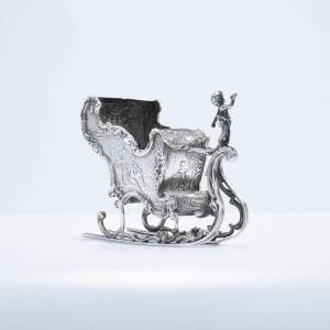 Lovely Antique Continental Silver Model Sleigh