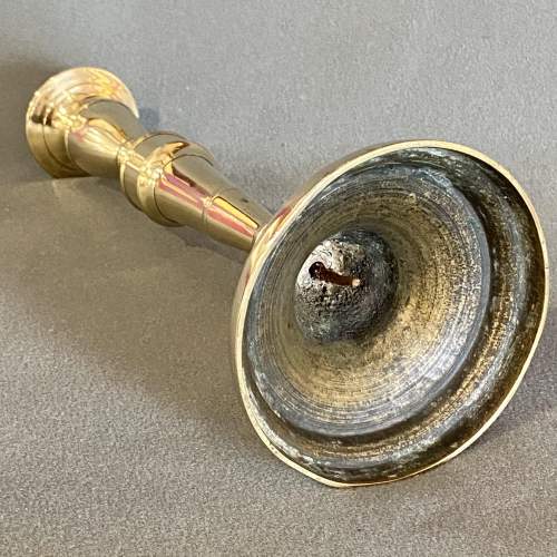 Rare 18th Century Pair of Seamed Brass Candlesticks image-5