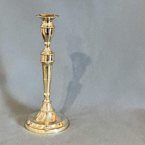 Rare 18th Century Pair of Seamed Brass Candlesticks image-6