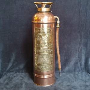 Vintage American Alert Copper and Brass Fire Extinguisher