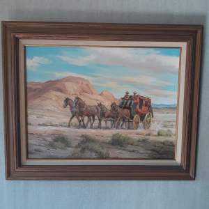 20th Century Oil on Canvas titled Arizona Stage by Gordon G. Pond