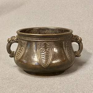 Qing Dynasty Chinese Bronze Censer