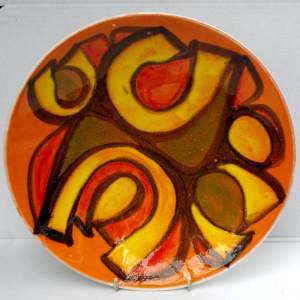 Poole Pottery Mid Century 10 1/2in Delphis Charger Dish