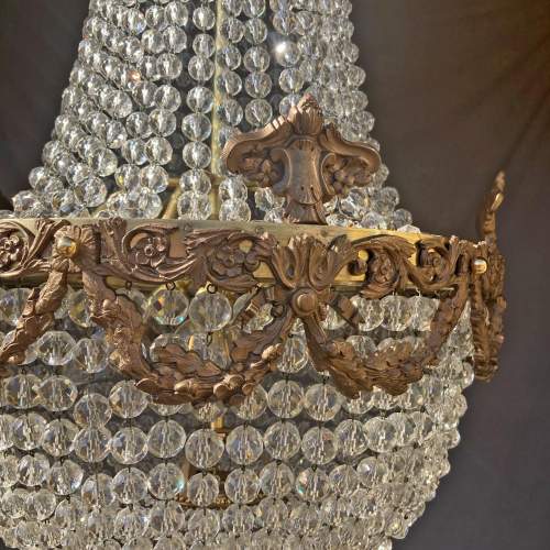 French Belle Epoque Gilt Bronze Empire Chandelier image-6