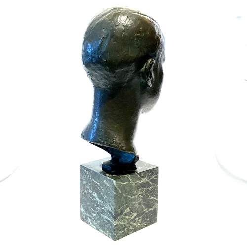 20th Century Signed Bronze Bust of a Man - Pastori Foundry image-6