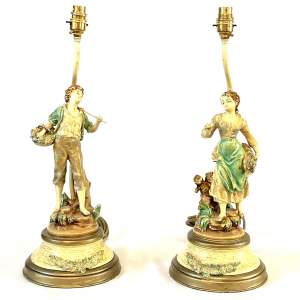 Pair of 20th Century Figure Lamps