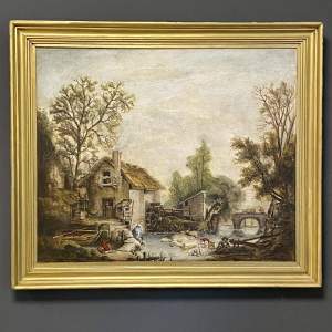 Oil on Canvas The Watermill by W M Collins
