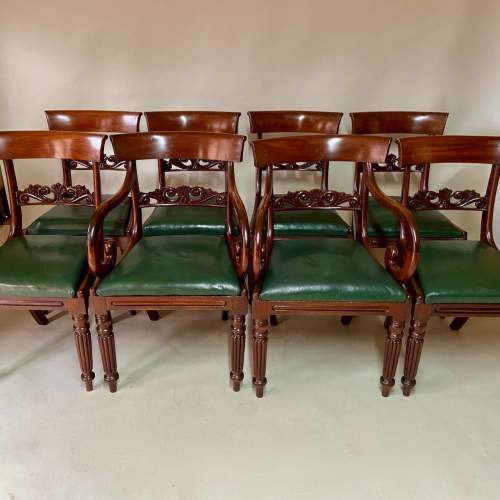 Set of Eight Regency Dining Chairs image-1