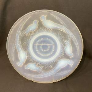 Large Art Deco Opalescent Glass Charger