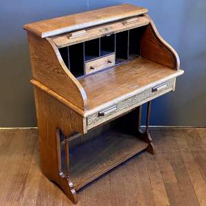Early 20th Century Oak Roll Topped Desk