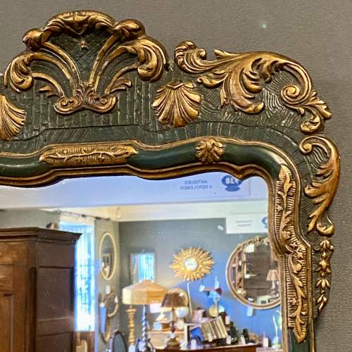 A 1920s Period Georgian Style Carved Gilt Wood and Painted Wall Mirror image-2