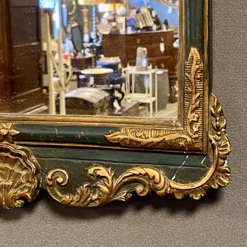 A 1920s Period Georgian Style Carved Gilt Wood and Painted Wall Mirror image-5
