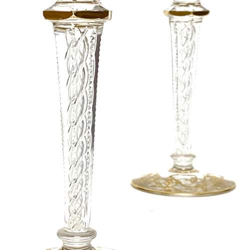 St. Louis 19th Century Pair of Air Twist Stem Wine Glasses image-3