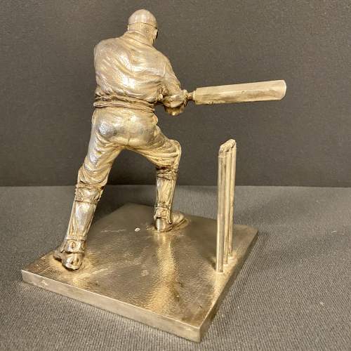 Early 20th Century Silver Plated Cricketer image-2