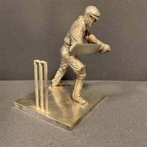 Early 20th Century Silver Plated Cricketer image-3