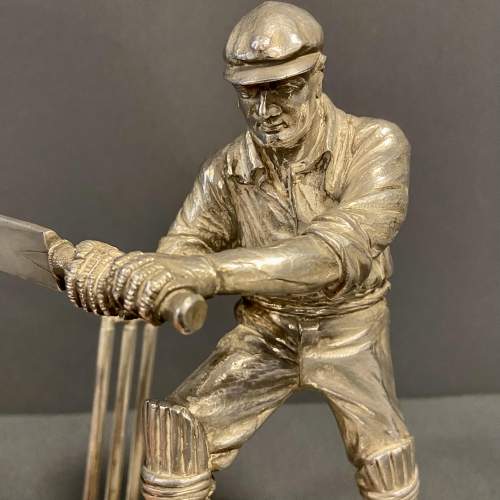 Early 20th Century Silver Plated Cricketer image-4