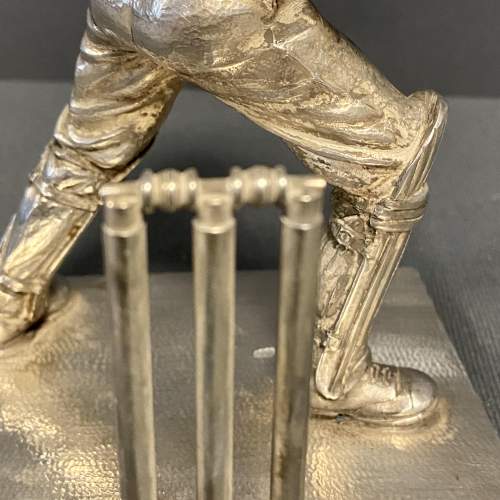 Early 20th Century Silver Plated Cricketer image-5
