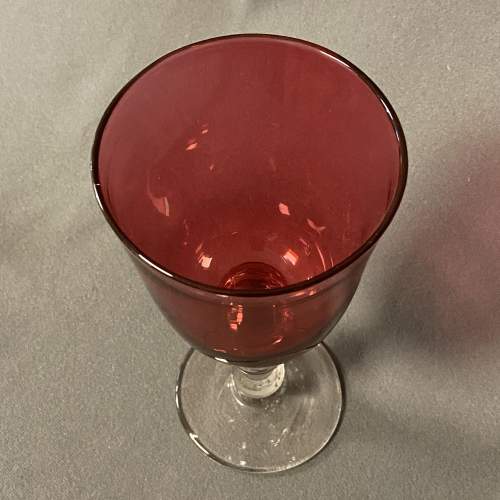 Early 20th Century Cranberry Glass Goblet image-3