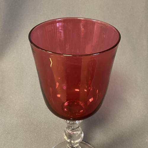 Early 20th Century Cranberry Glass Goblet image-5