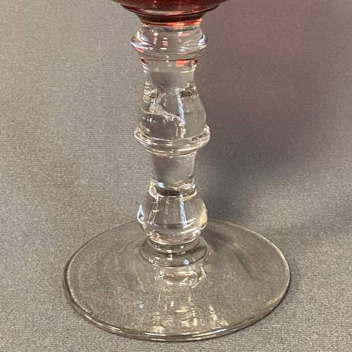 Early 20th Century Cranberry Glass Goblet image-4