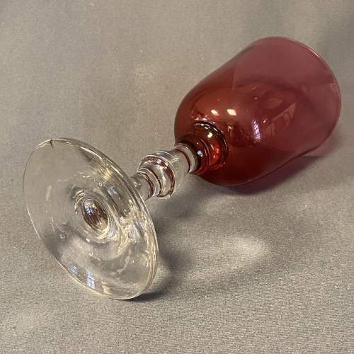 Early 20th Century Cranberry Glass Goblet image-6