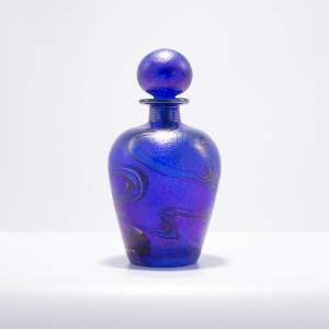 Nice Blue Art Glass Perfume Bottle with Stopper