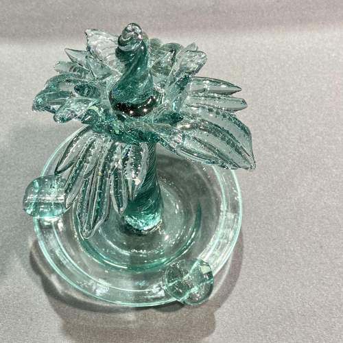 19th Century Sowerby Hand Blown Glass Palm Tree Ashtray image-3