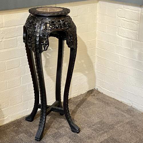 19th Century Chinese Padouk Wood Plant Stand image-1