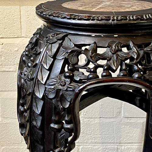 19th Century Chinese Padouk Wood Plant Stand image-3