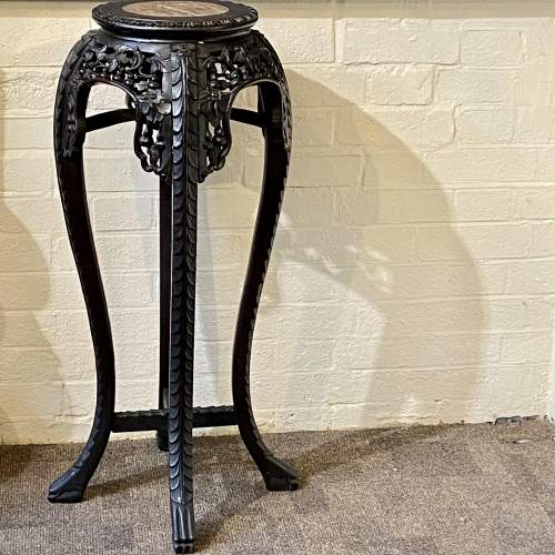 19th Century Chinese Padouk Wood Plant Stand image-5