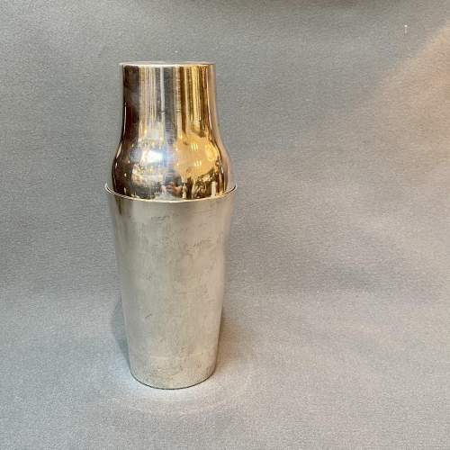 French Art Deco Boston Silver Plate Cocktail Shaker image-1